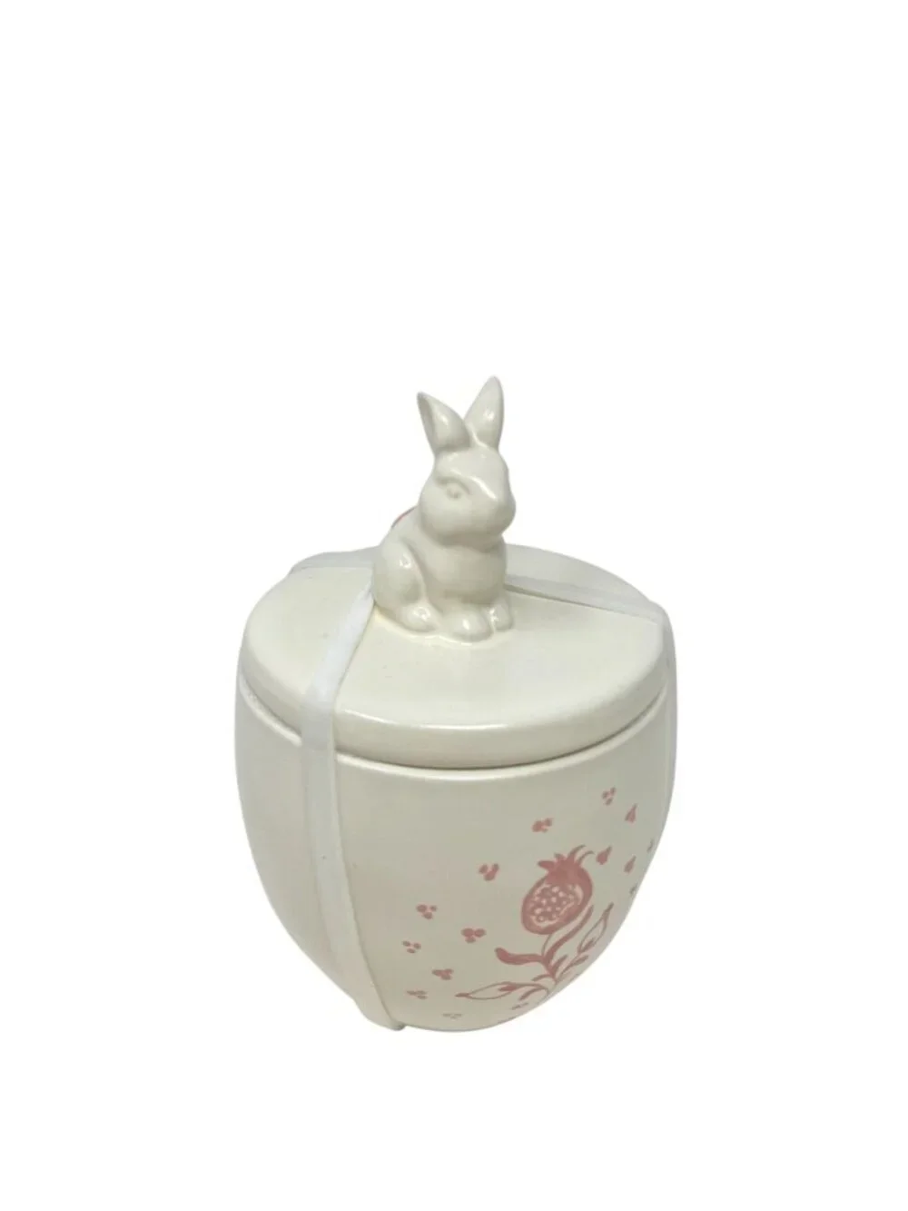 Target Easter Stoneware Aralia Sugar Jar White Pink Threshold™ Tabletop Decor